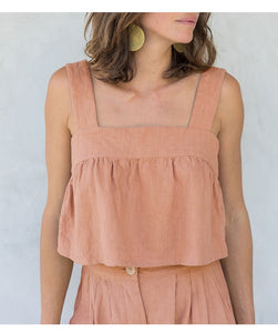 STRAND LINEN TOP